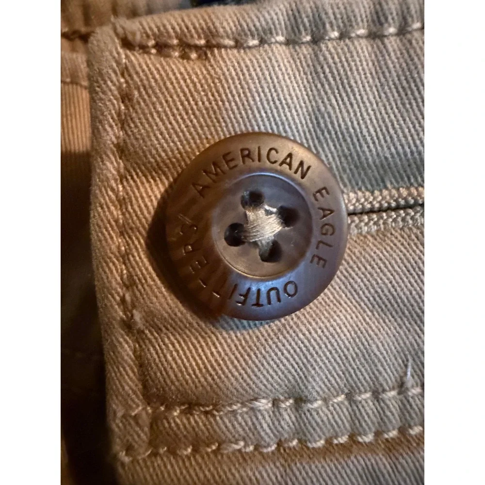 American Eagle Extreme Flex Relaxed Straight Pants Mens 33x30 Khaki Tan Chino